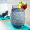 Stolzle S3527912T Twister 16.5 Oz. Smoky Blue Stemless Wine Glass / Tumbler - 24/Case