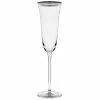 10 Strawberry Street Windsor 5.5 Oz. Silver Band Champagne Flute - 4/Pack