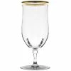 10 Strawberry Street Windsor 16 Oz. Gold Band Water Goblet - 4/Pack