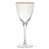 10 Strawberry Street Markle 12 Oz. Gold Rimmed White Wine Glass - 4/Pack