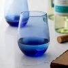 Libbey 231L 15.25 Oz. Tidal Blue Stemless White Wine Glass - 12/Case