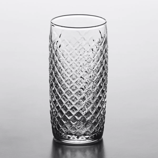 Anchor Hocking 13399FS Cross-Hatch 16.5 Oz. Cooler Glass - 12/Case 2 Anchor Hocking 13399FS Cross-Hatch 16.5 Oz. Cooler Glass - 12/Case - Image 2