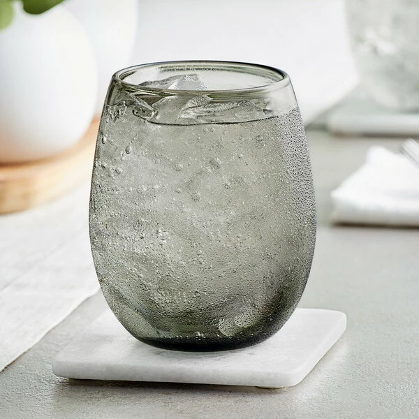 Acopa Pangea 16 Oz. Gray Stemless Wine Glass - 12/Case 1 Acopa Pangea 16 Oz. Gray Stemless Wine Glass - 12/Case