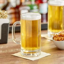 Acopa 22 Oz. Paneled Beer Mug - 12/Case