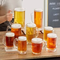 Acopa 22 Oz. Paneled Beer Mug - 12/Case -Wine Glasses Shop 2473999
